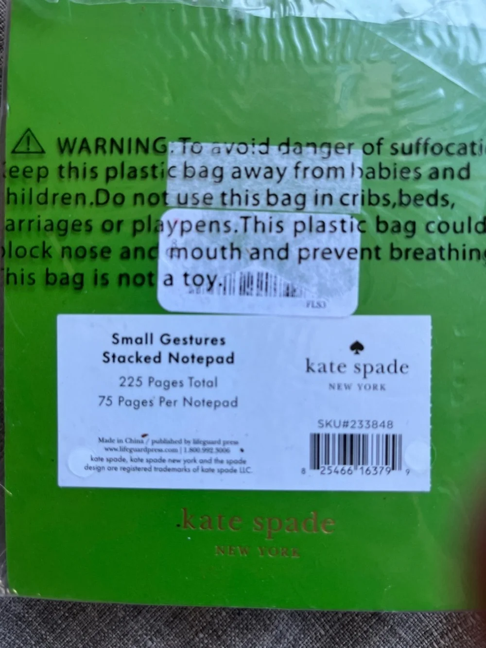 Kate Spade New York Small Gestures Stacked Notepad 3 Tiers Pink Blue Green New